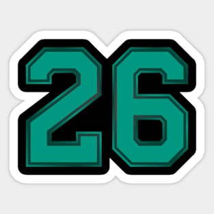 26 || Soortswear || Number || Green Sticker